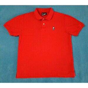 Psycho Bunny Shirt Mens L (6) Red Pima Cotton Short Sleeve Casual Golf Polo